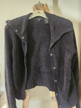 Jacob Dark Navy Hooded Button-Up Cardigan